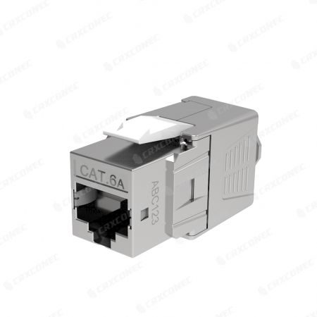 4PPoE Cat6A STP Component Level Toolless RJ45 Keystone Jack - 4PPoE Cat6A STP PoE++ Shielded Toolless Keystone Jack
